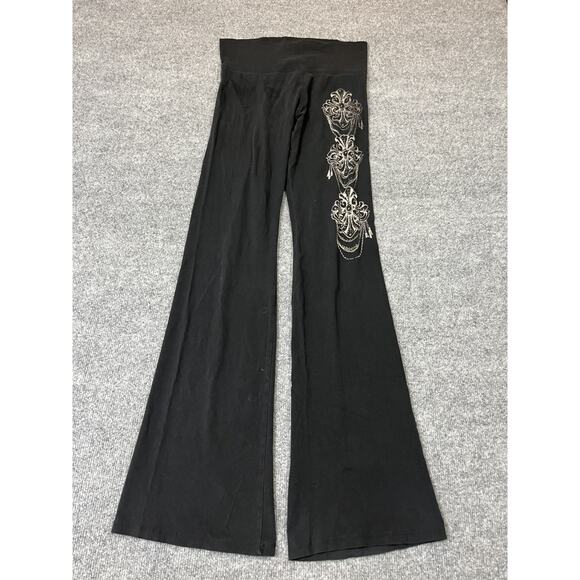 Y2K Goth Indie Boho Festival Flare Legging M Tall Cross 90s Whimsigoth Fairygoth - Picture 1 of 12